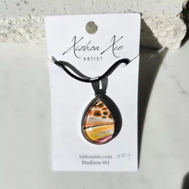 Hand Painted Pendant Necklace 004