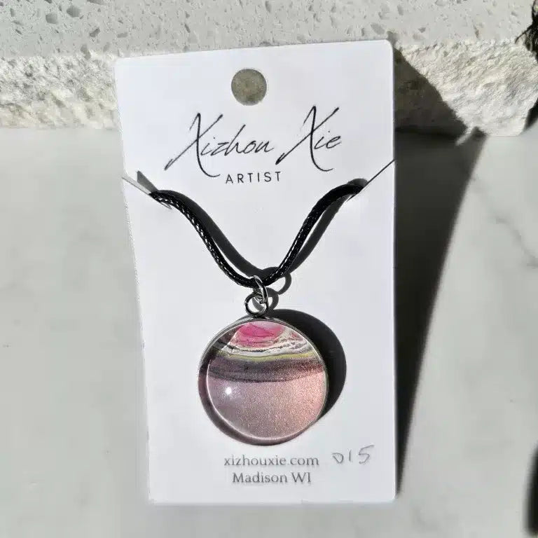 Hand Painted Pendant Necklace 015