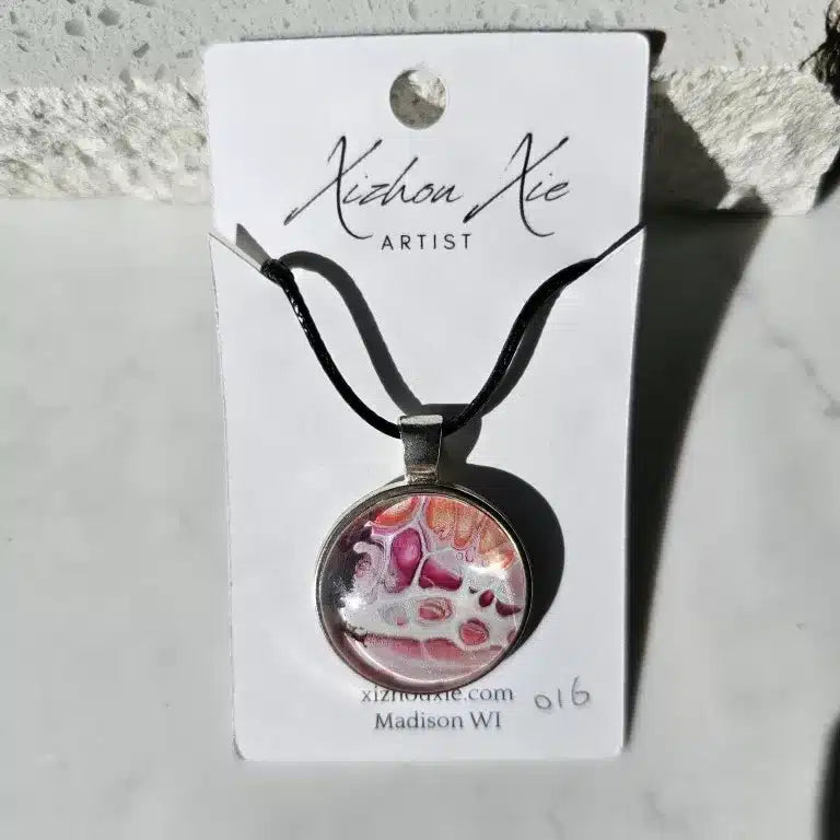 Hand Painted Pendant Necklace 016
