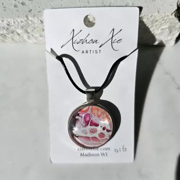 Hand Painted Pendant Necklace 016