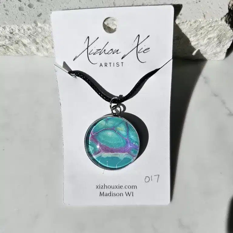 Hand Painted Pendant Necklace 017