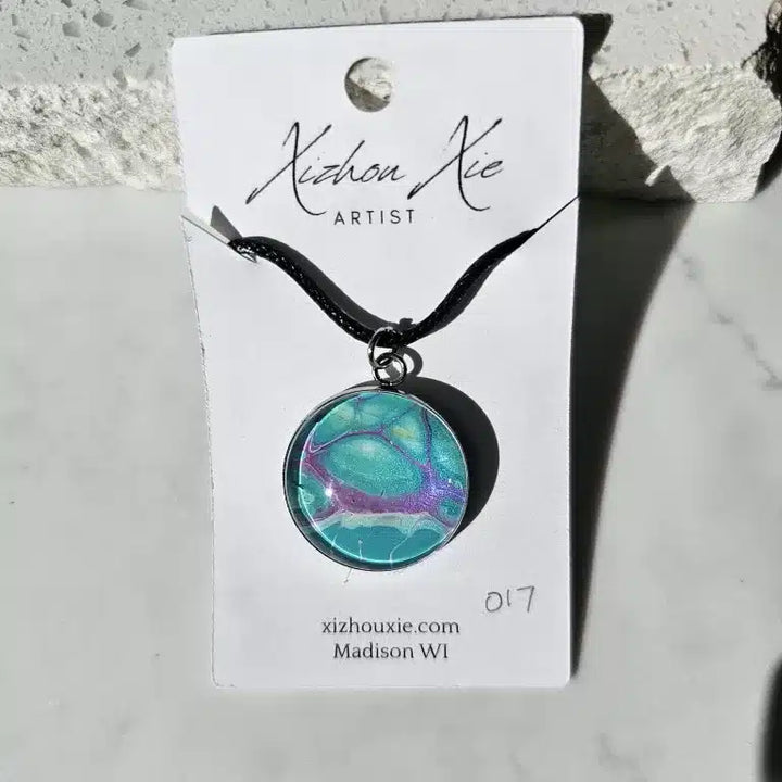 Hand Painted Pendant Necklace 017