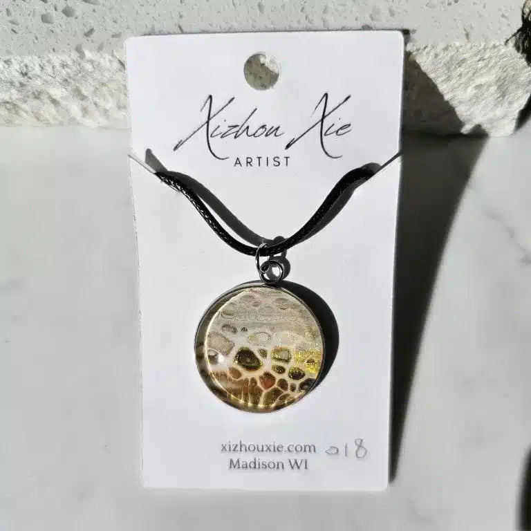 Hand Painted Pendant Necklace 018