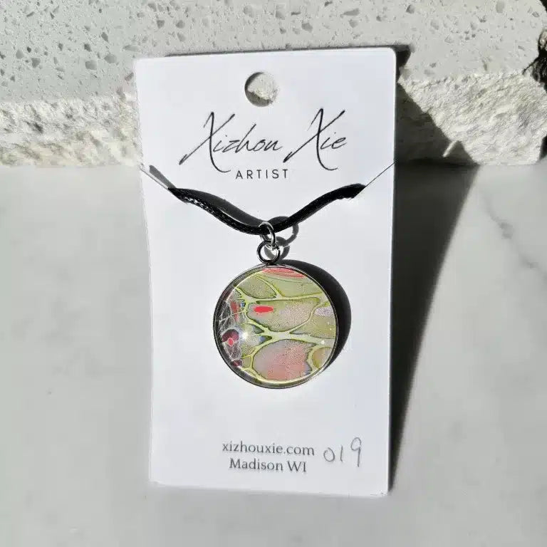 Hand Painted Pendant Necklace 019