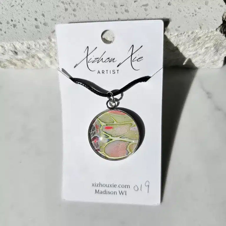 Hand Painted Pendant Necklace 019