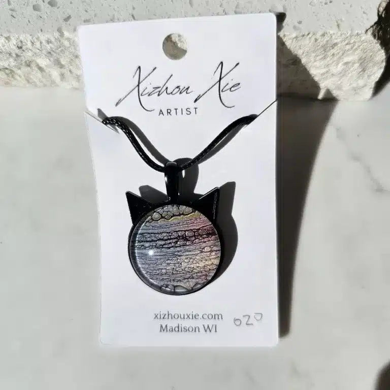 Hand Painted Pendant Necklace 020