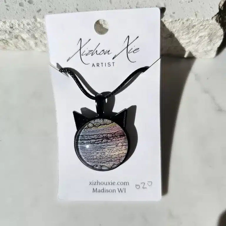 Hand Painted Pendant Necklace 020