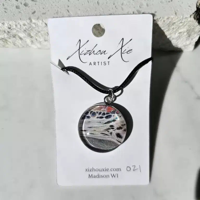 Hand Painted Pendant Necklace 021