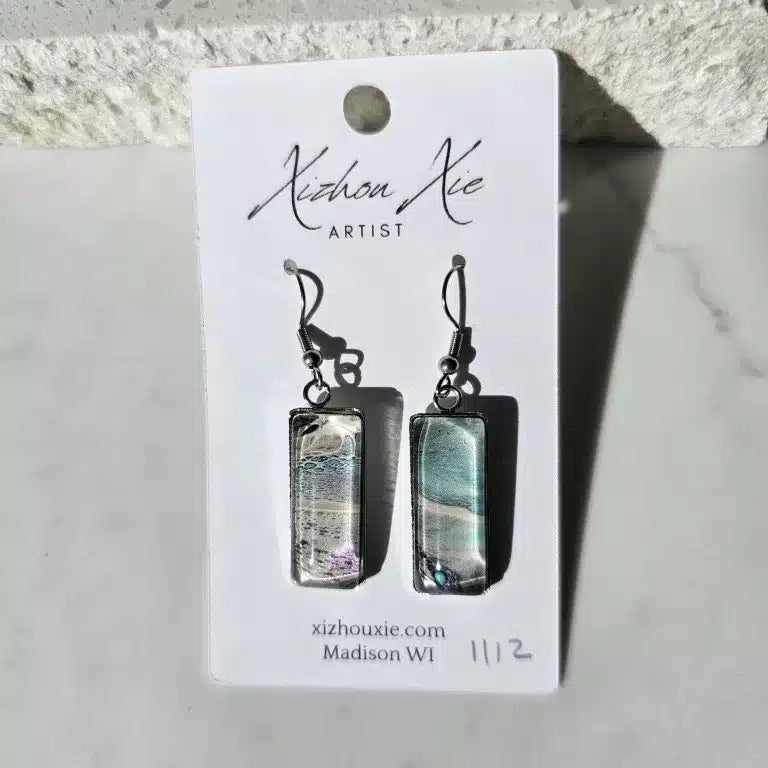Hand Painted Earrings - 1112