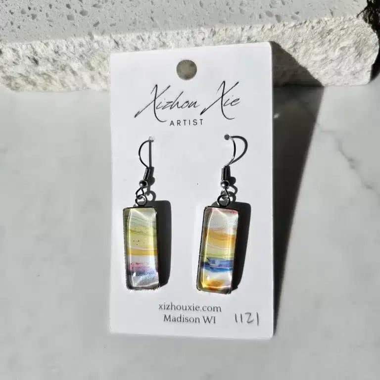 Hand Painted Earrings - 1121