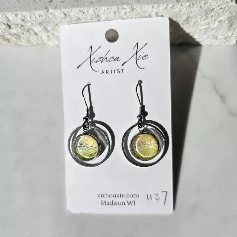 Hand Painted Earrings - 1127