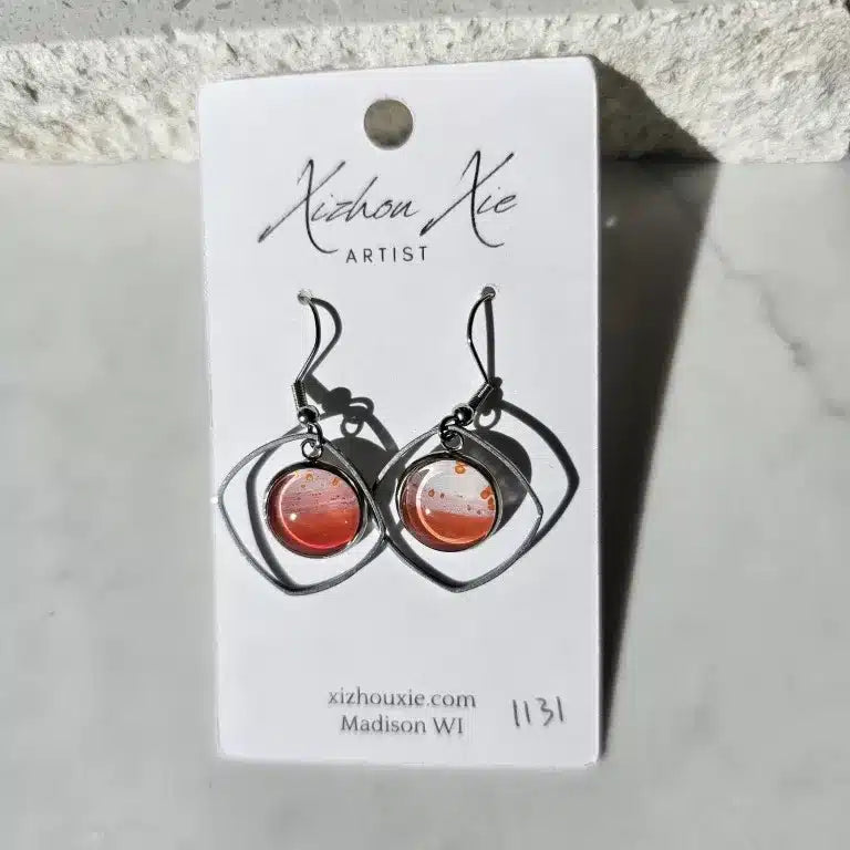 Hand Painted Earrings - 1131