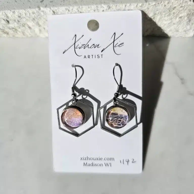 Hand Painted Earrings - 1142