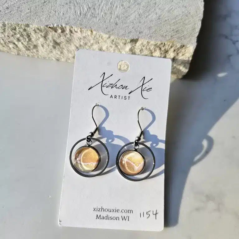 Hand Painted Earrings - 1154