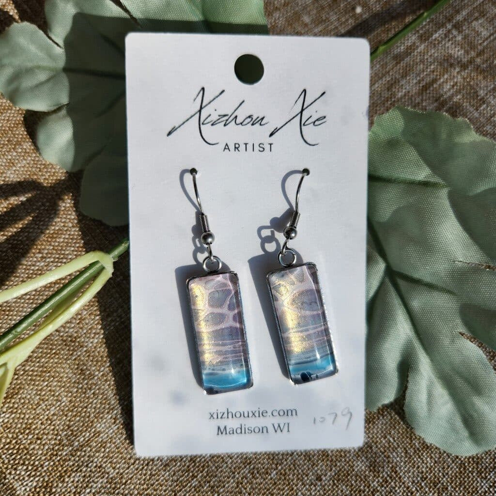 Hand Painted Earrings - 1079