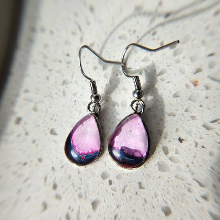 Hand Painted Earrings - Raindrop Collection 3