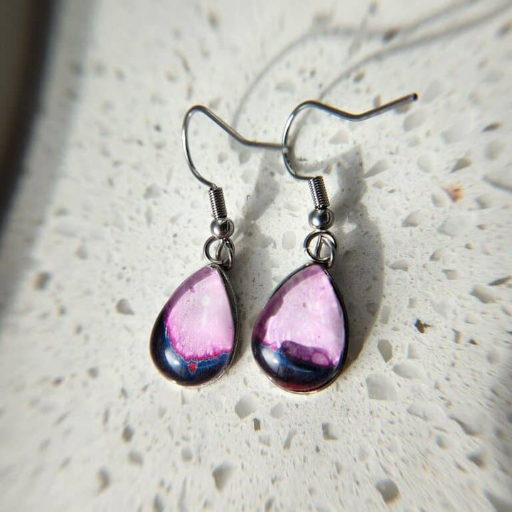 Hand Painted Earrings - Raindrop Collection 3