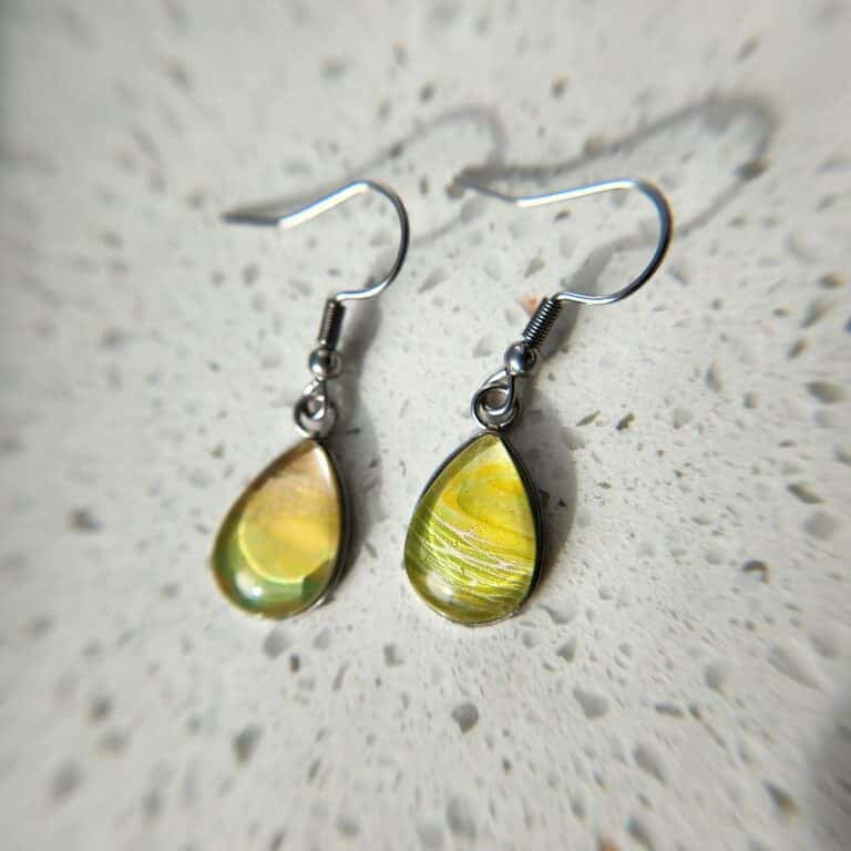 Hand Painted Earrings - Raindrop Collection 6