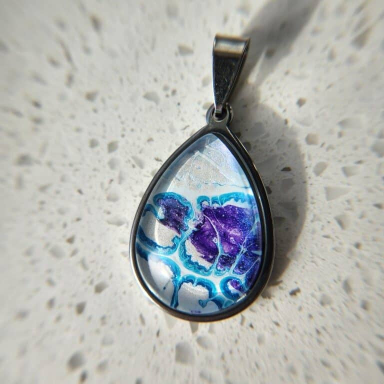 Hand Painted Pendant - Raindrop Collection 11