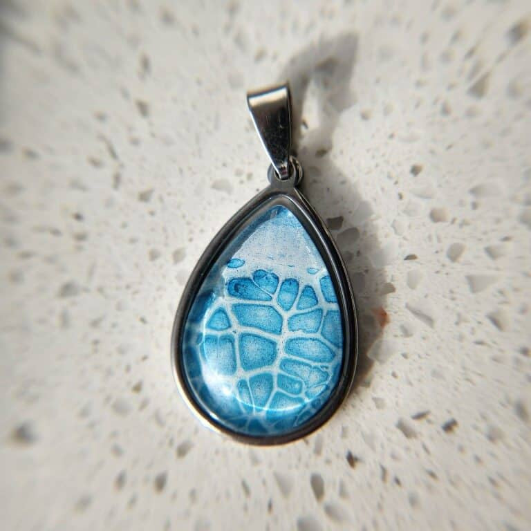 Hand Painted Pendant - Raindrop Collection 5