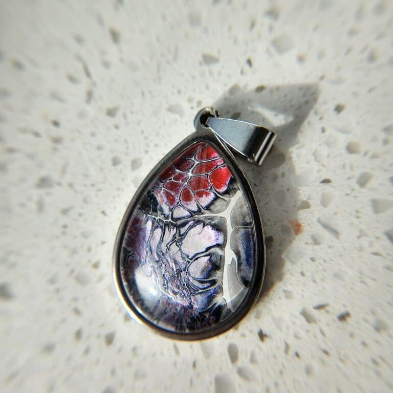 Hand Painted Pendant - Raindrop Collection 6