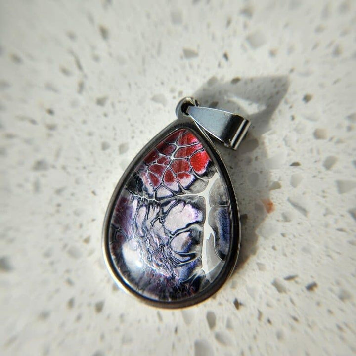 Hand Painted Pendant - Raindrop Collection 6
