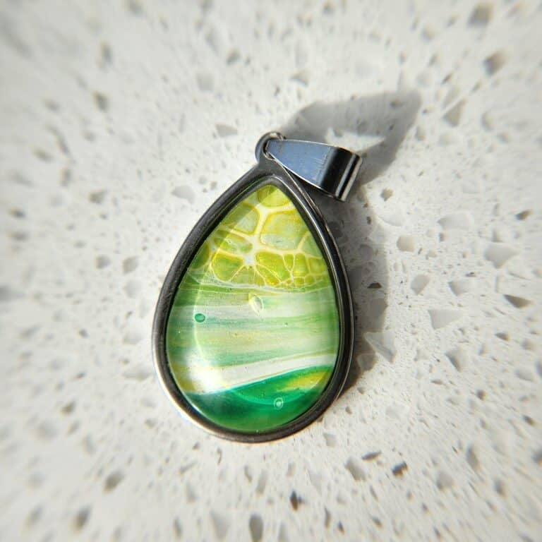 Hand Painted Pendant - Raindrop Collection 8