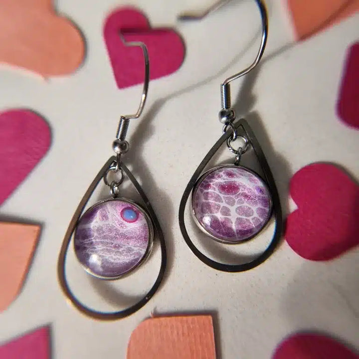 Customizable Earrings – Valentine’s Day Collection (Lilac)
