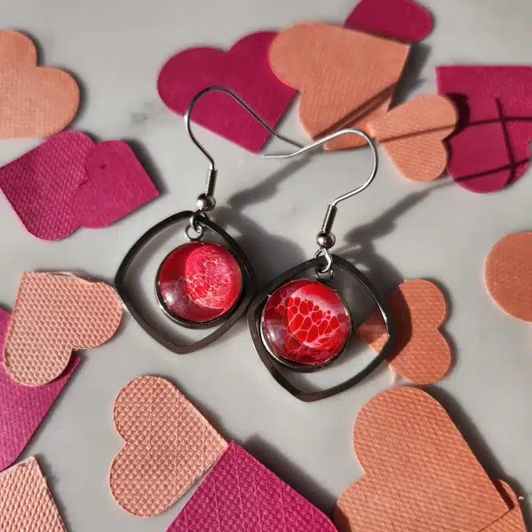 Customizable Earrings – Valentine’s Day Collection (Reds)