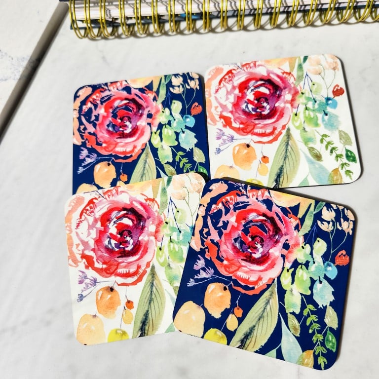 Set of 4 Coaster Bundle - Floral