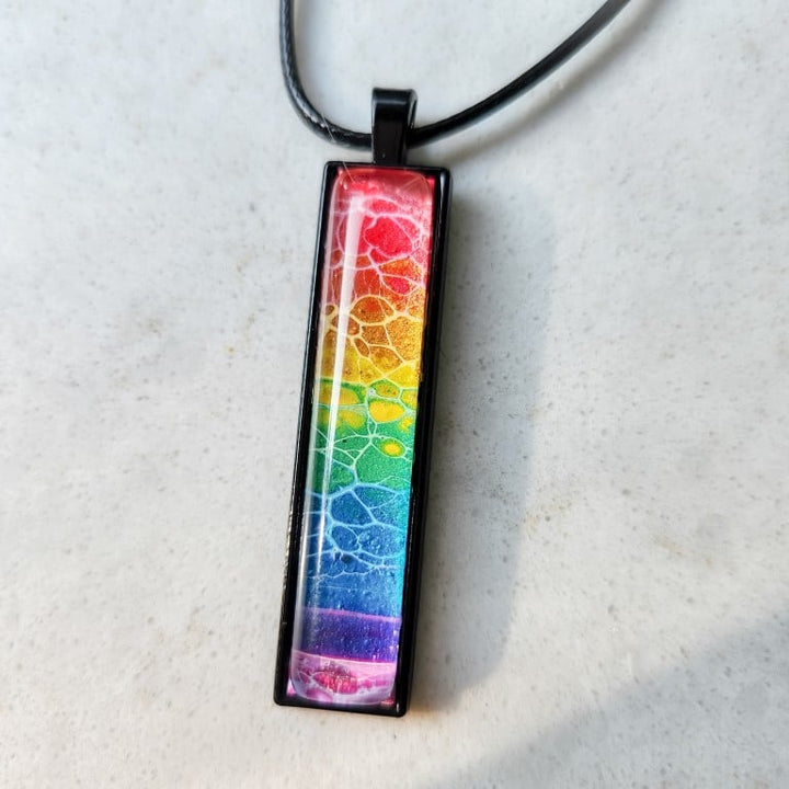 Hand Painted Pendant Necklace - Pride
