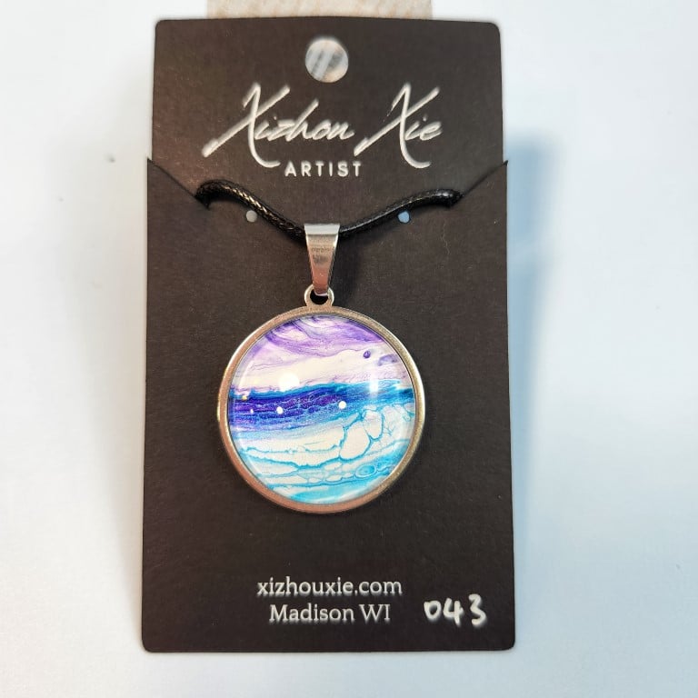 Hand Painted Pendant Necklace 043
