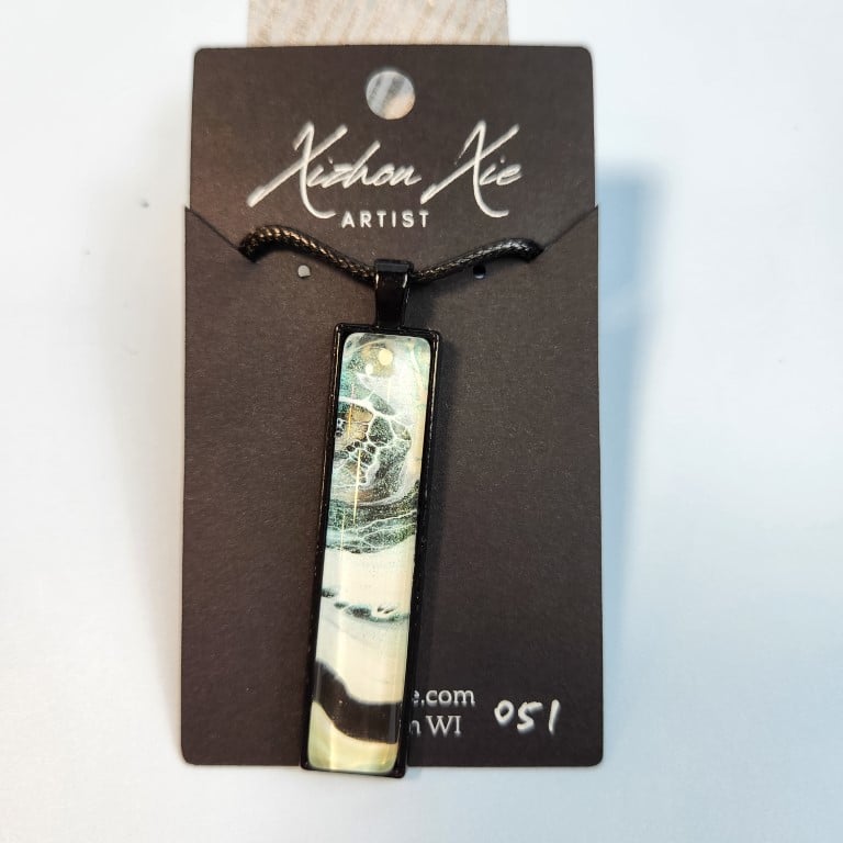 Hand Painted Pendant Necklace 051