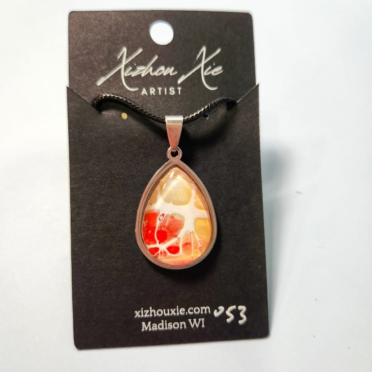 Hand Painted Pendant Necklace 053