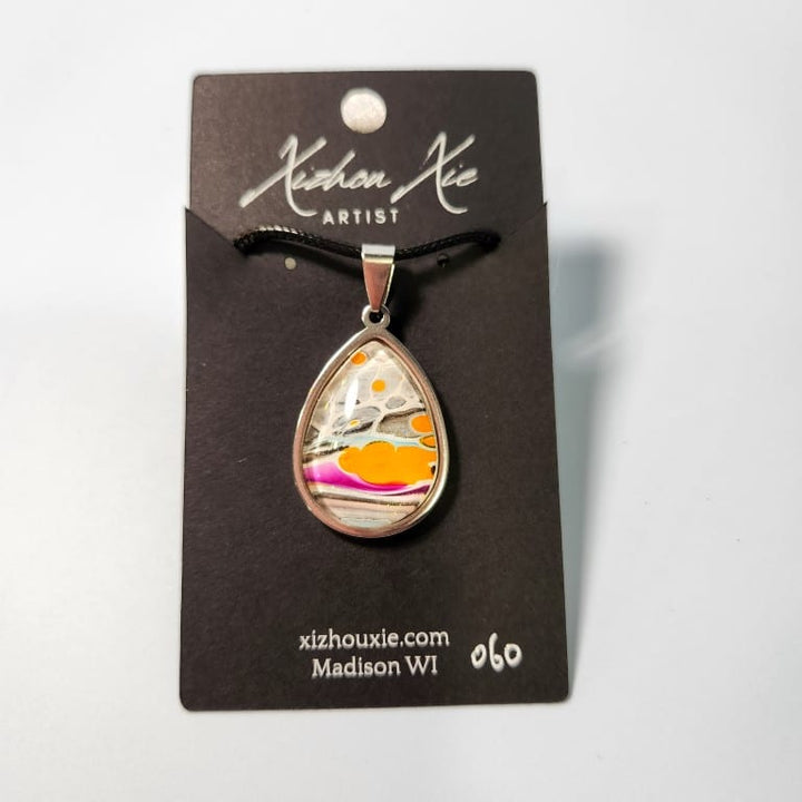Hand Painted Pendant Necklace 060