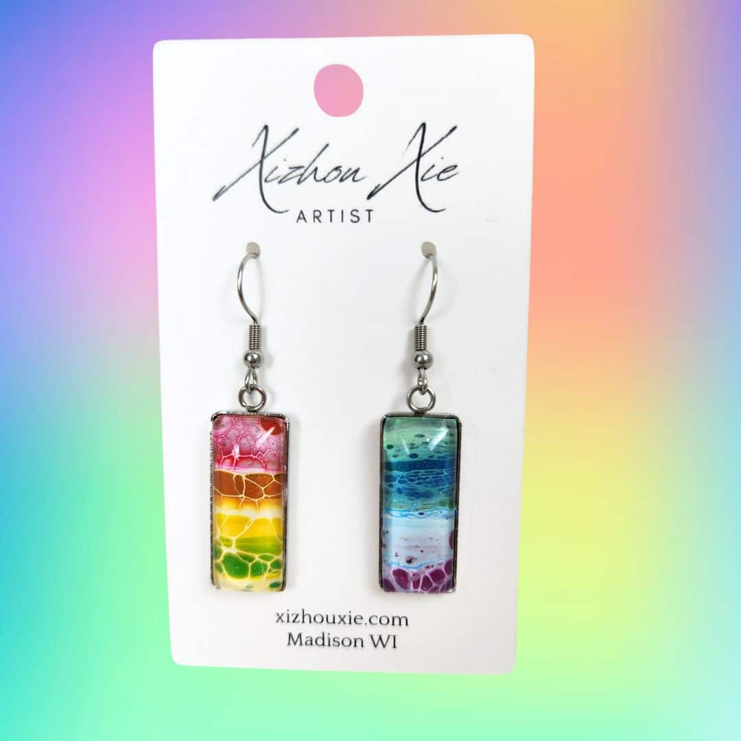 Hand Painted Earrings - Pride
