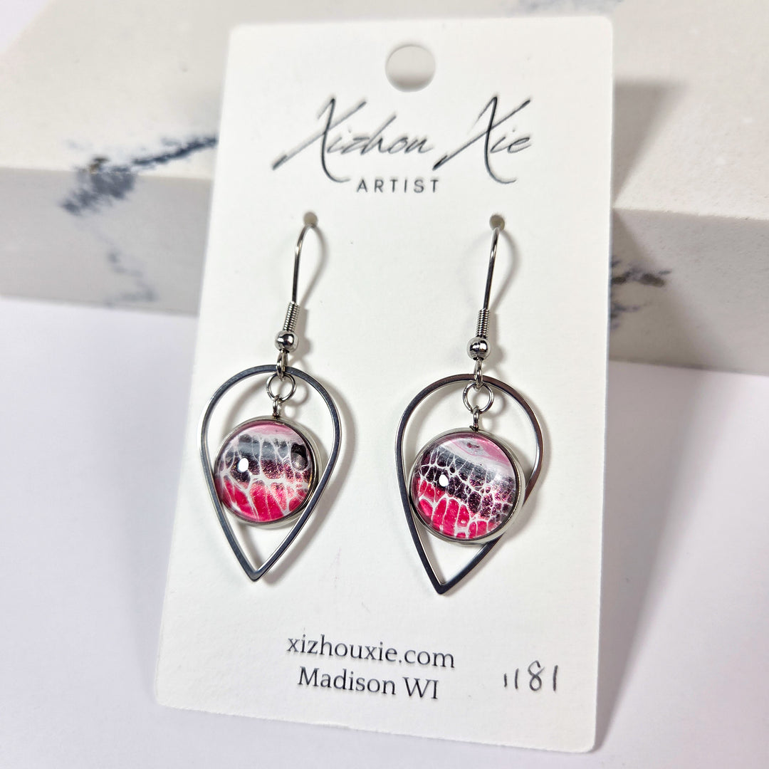 Hand Painted Earrings - 1181