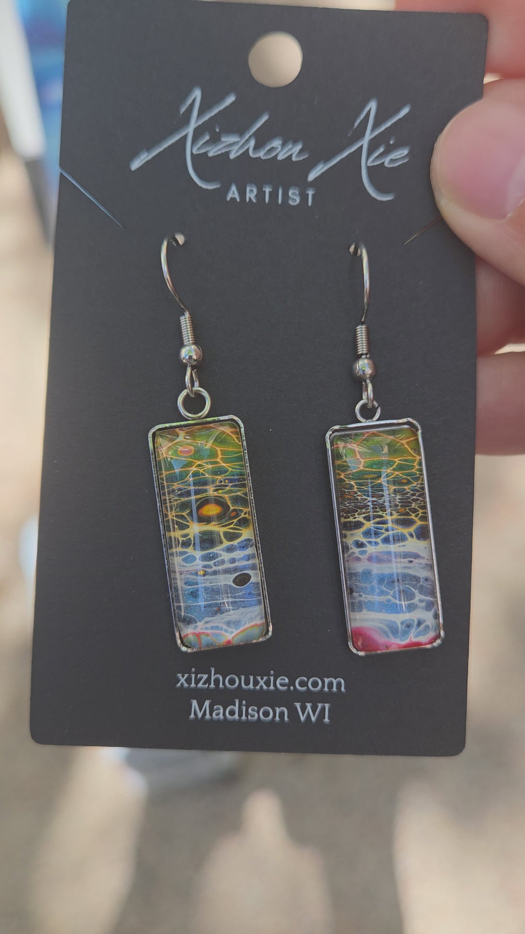 Hand Painted Earrings - 1234