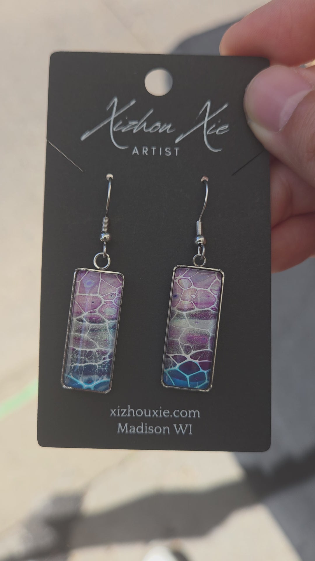 Hand Painted Earrings - 1212