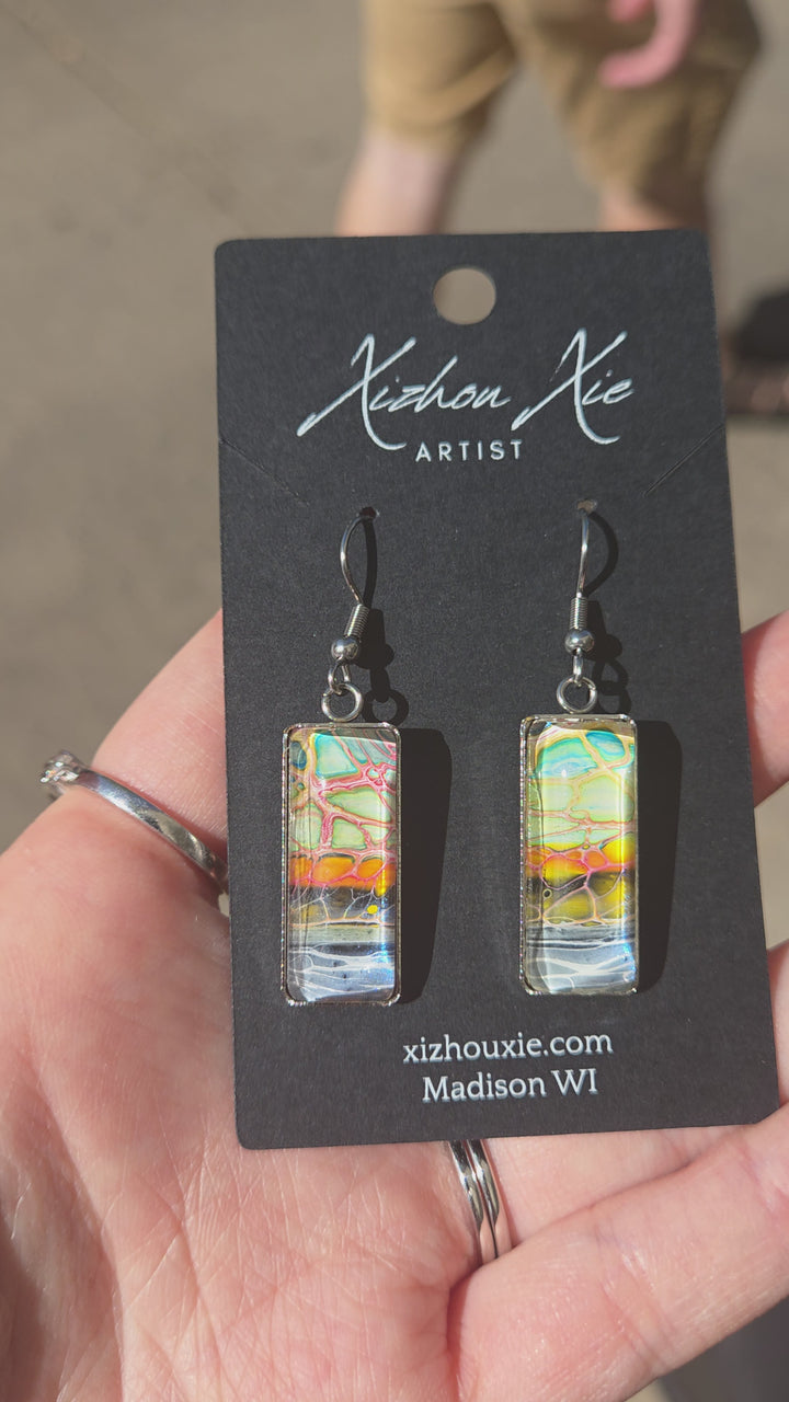 Hand Painted Earrings - 1204