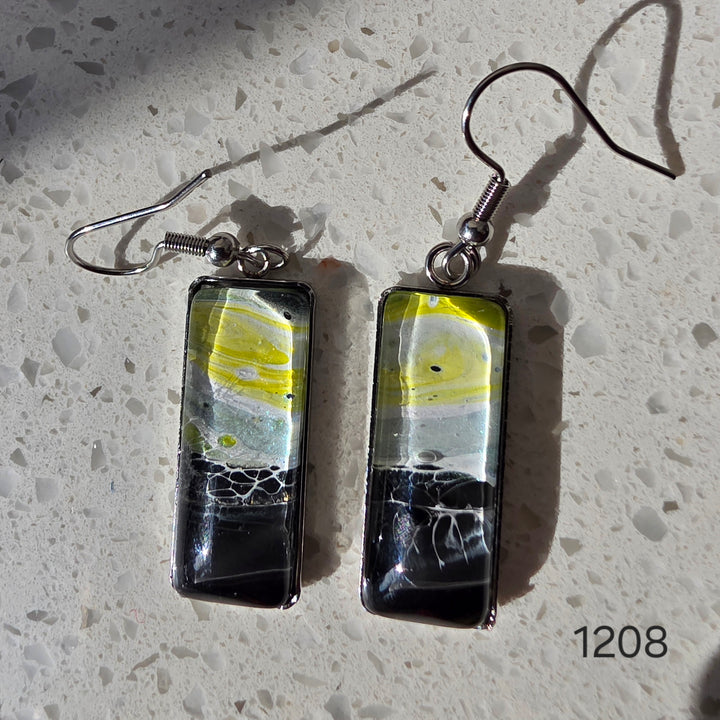 Hand Painted Earrings - 1208