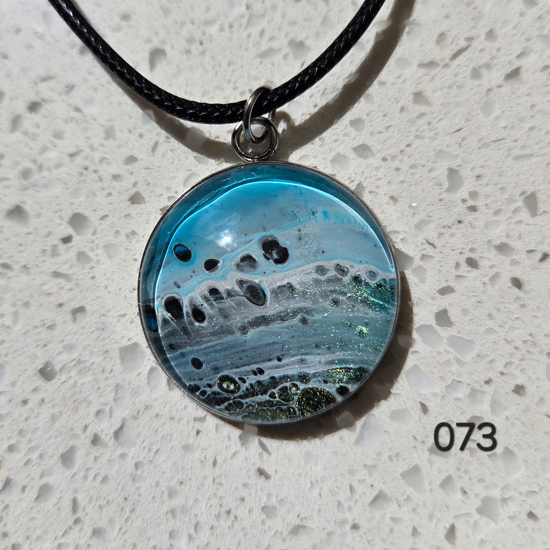 Hand Painted Pendant Necklace 073
