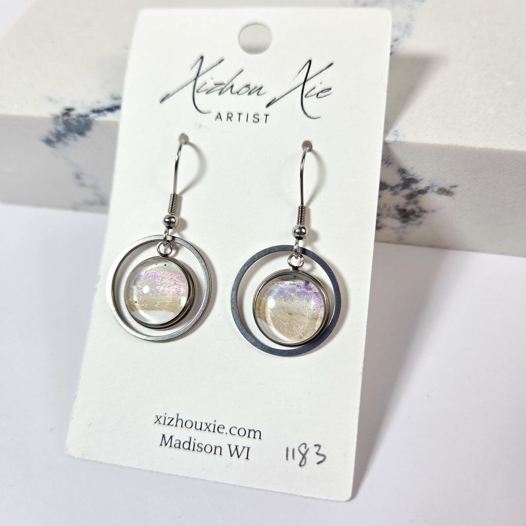 Hand Painted Earrings - 1183