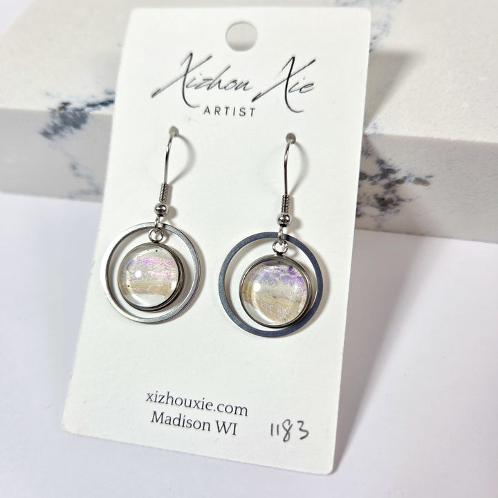 Hand Painted Earrings - 1183