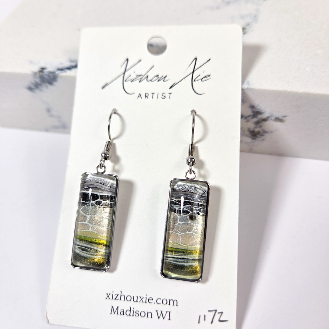 Hand Painted Earrings - 1172