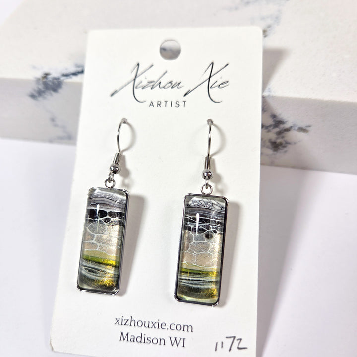 Hand Painted Earrings - 1172
