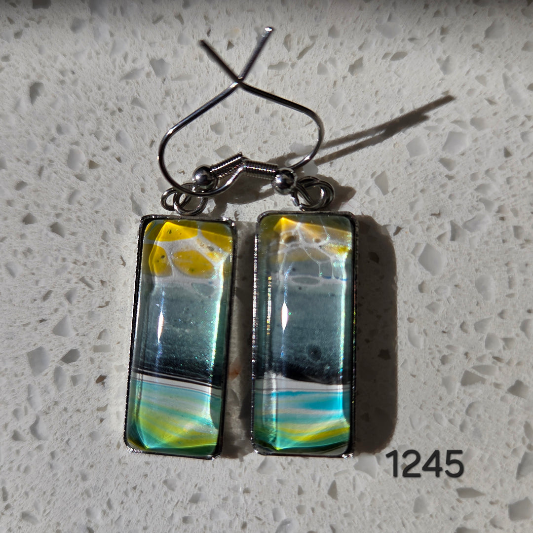 Hand Painted Earrings - 1245