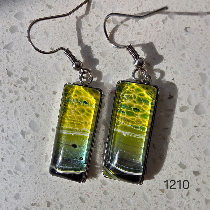 Hand Painted Earrings - 1210