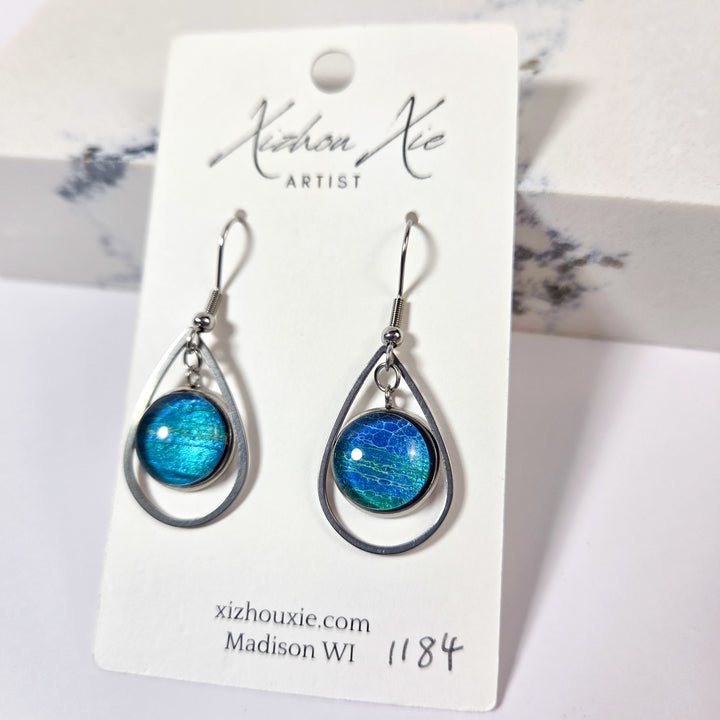 Hand Painted Earrings - 1184