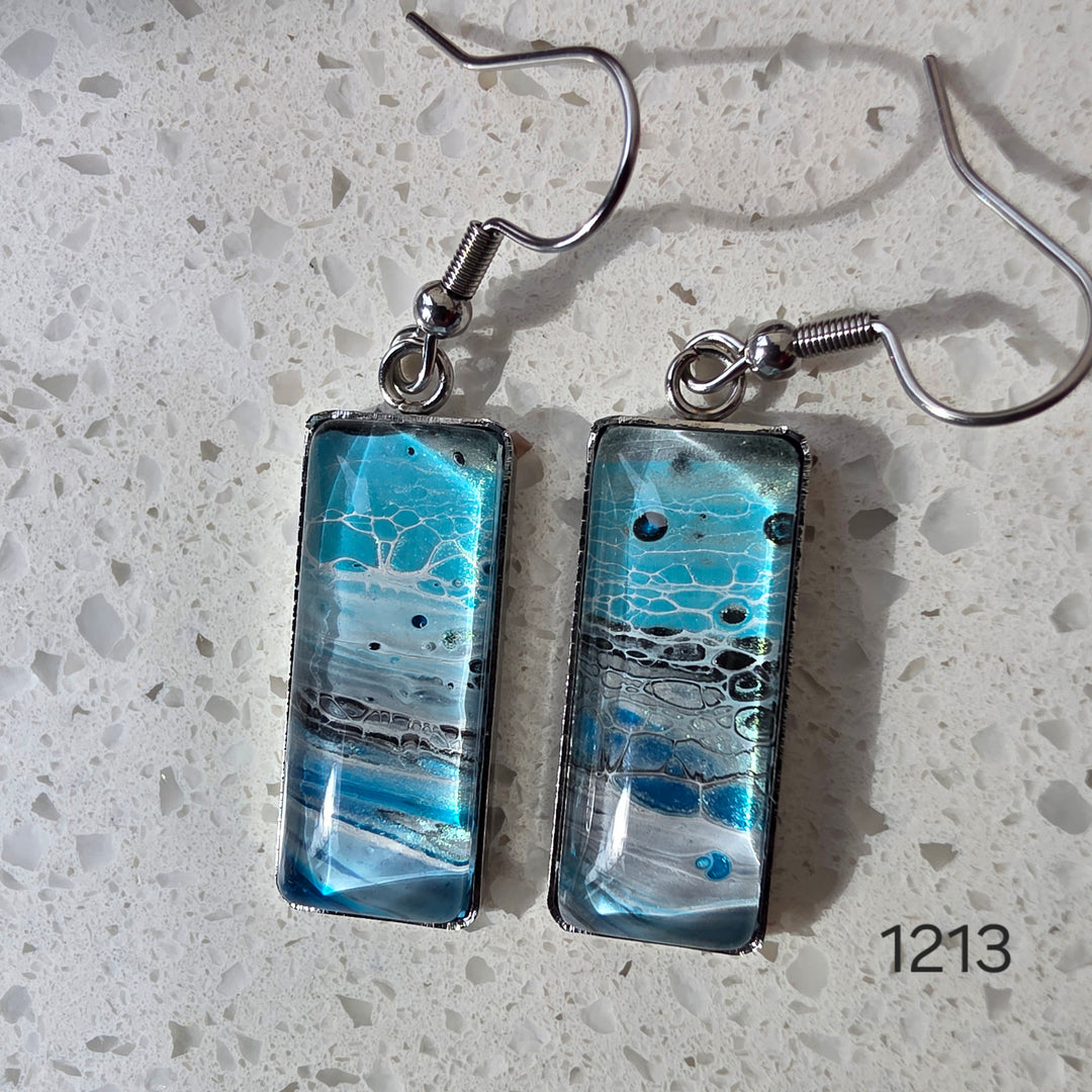 Hand Painted Earrings - 1213